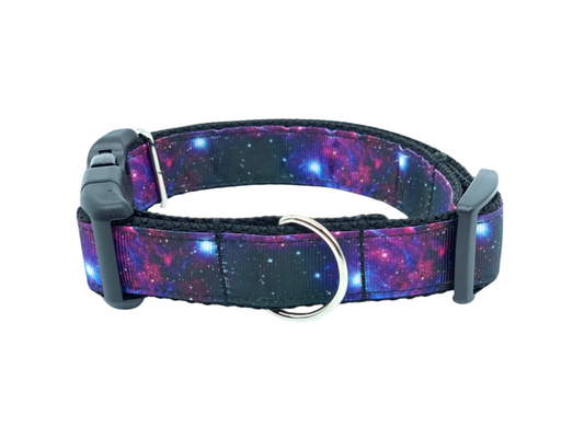 Purple Galaxy Space Dog Collar