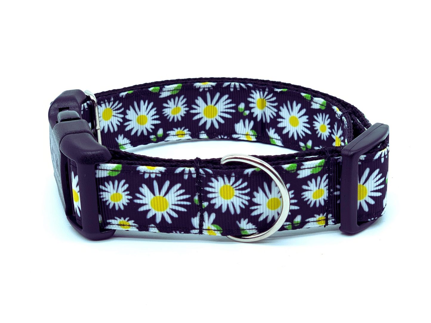 Dark Daisy Dog Collar