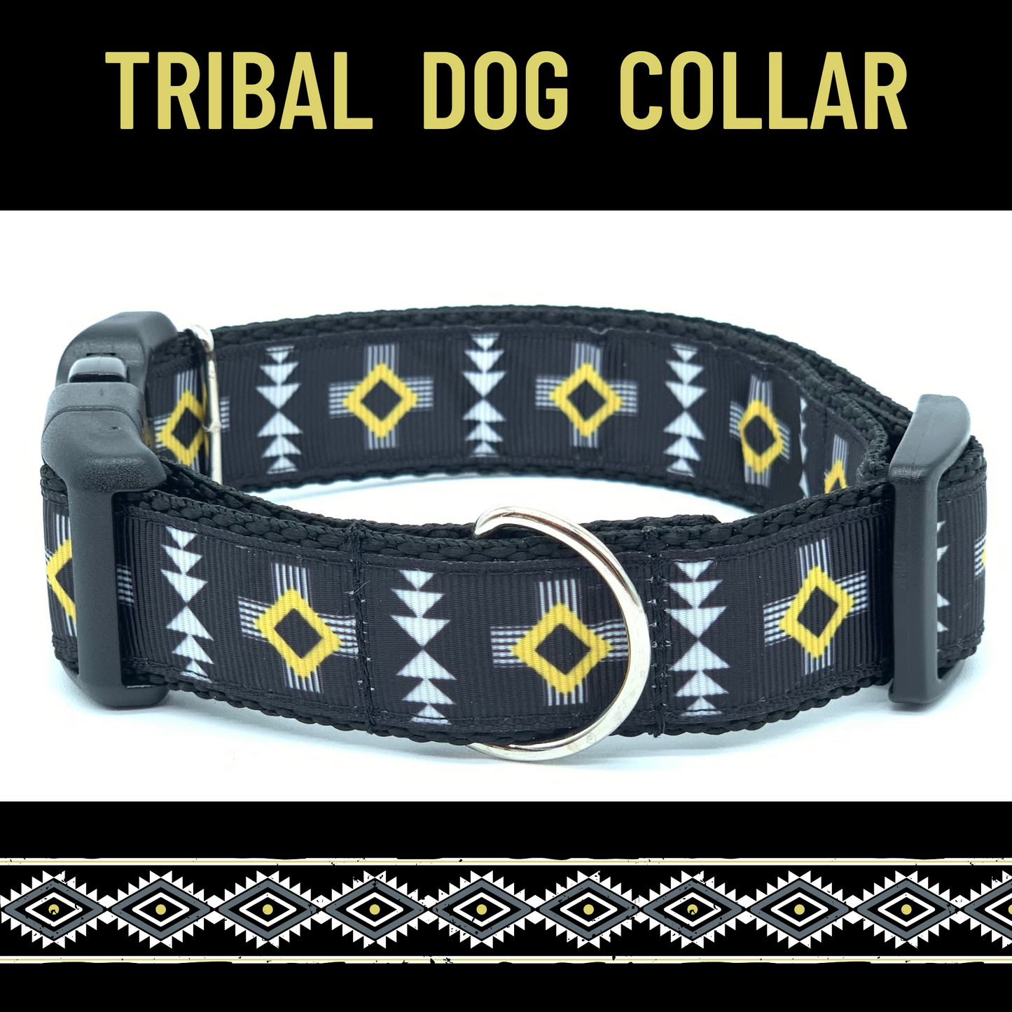 Tribal Aztec Native Dog Collar