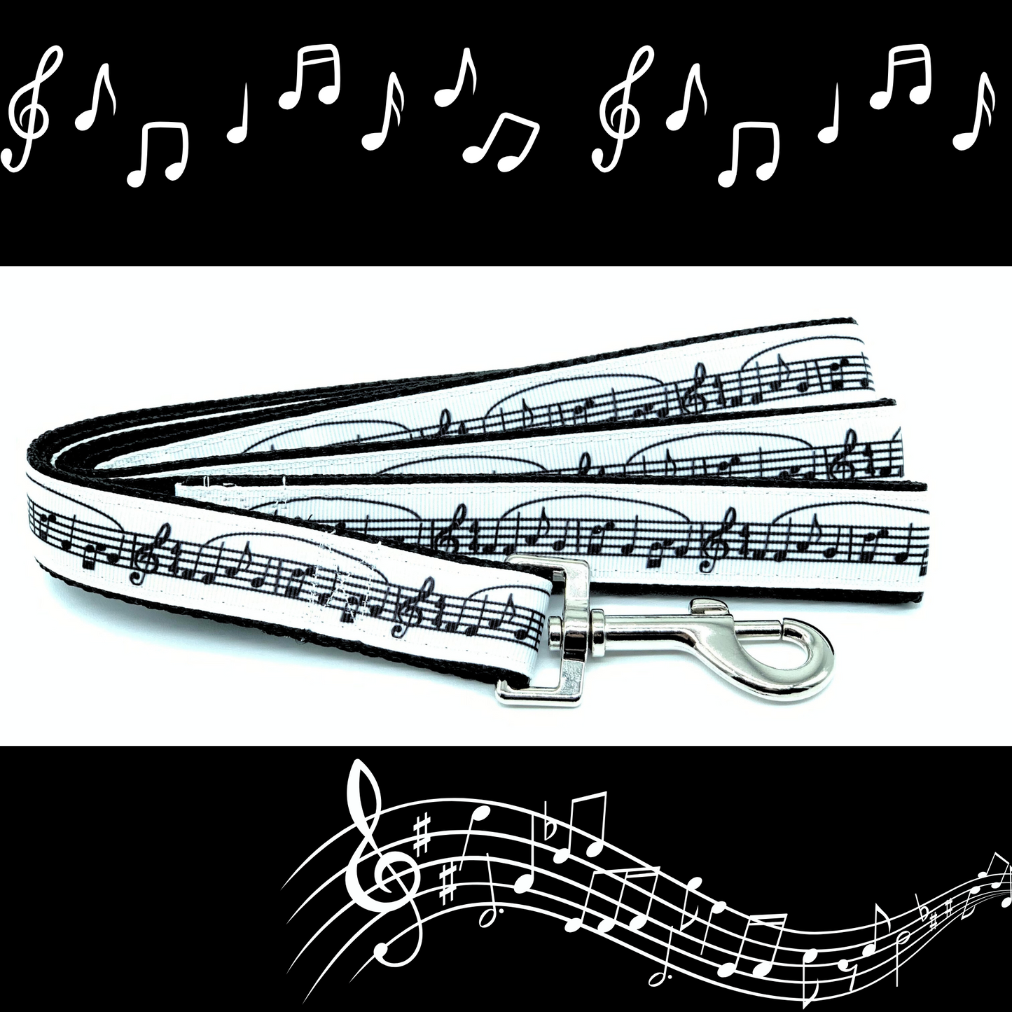 Music Notes Dog Collar