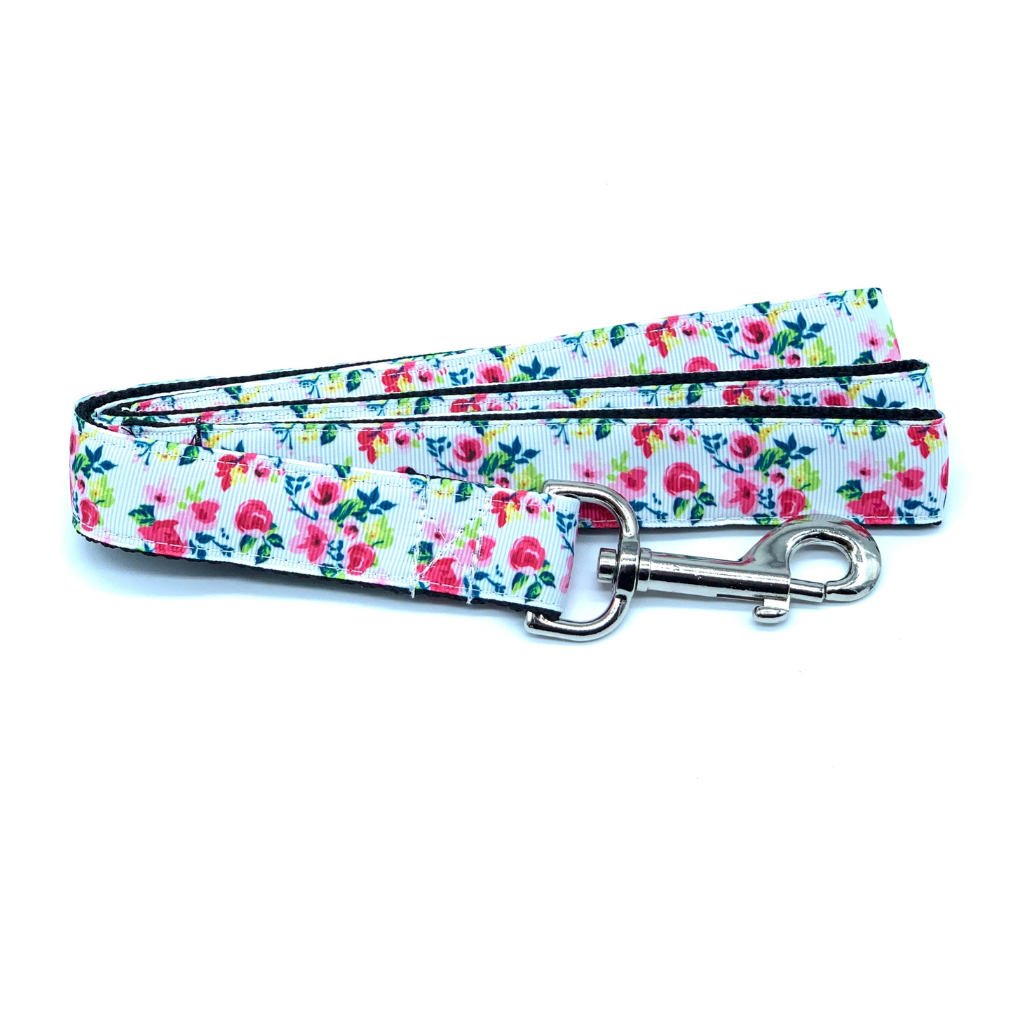White and Pink Flower Dog Collar