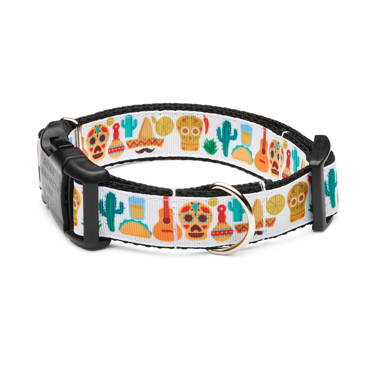 Viva La Mexico Sugar Skull Day of Dead Dog Collar