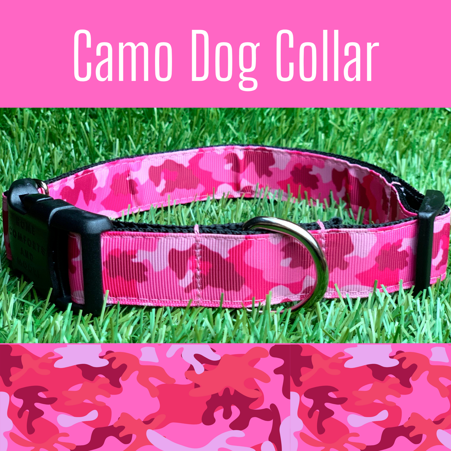 Pink Camo Dog Collar