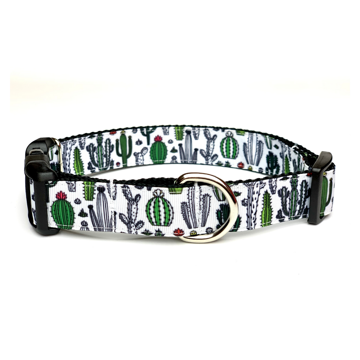 White Cactus Dog Collar