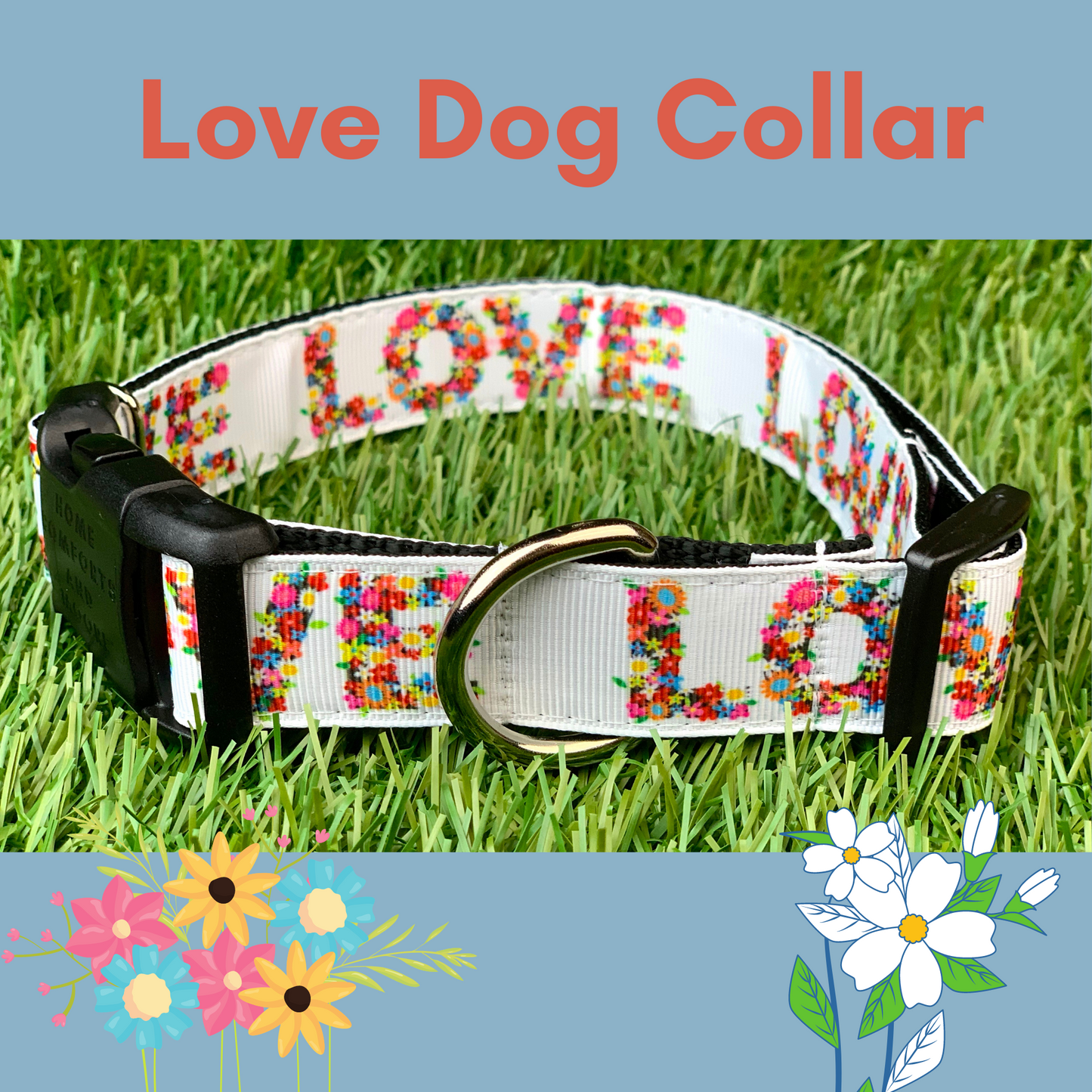 Flower Love Dog Collar