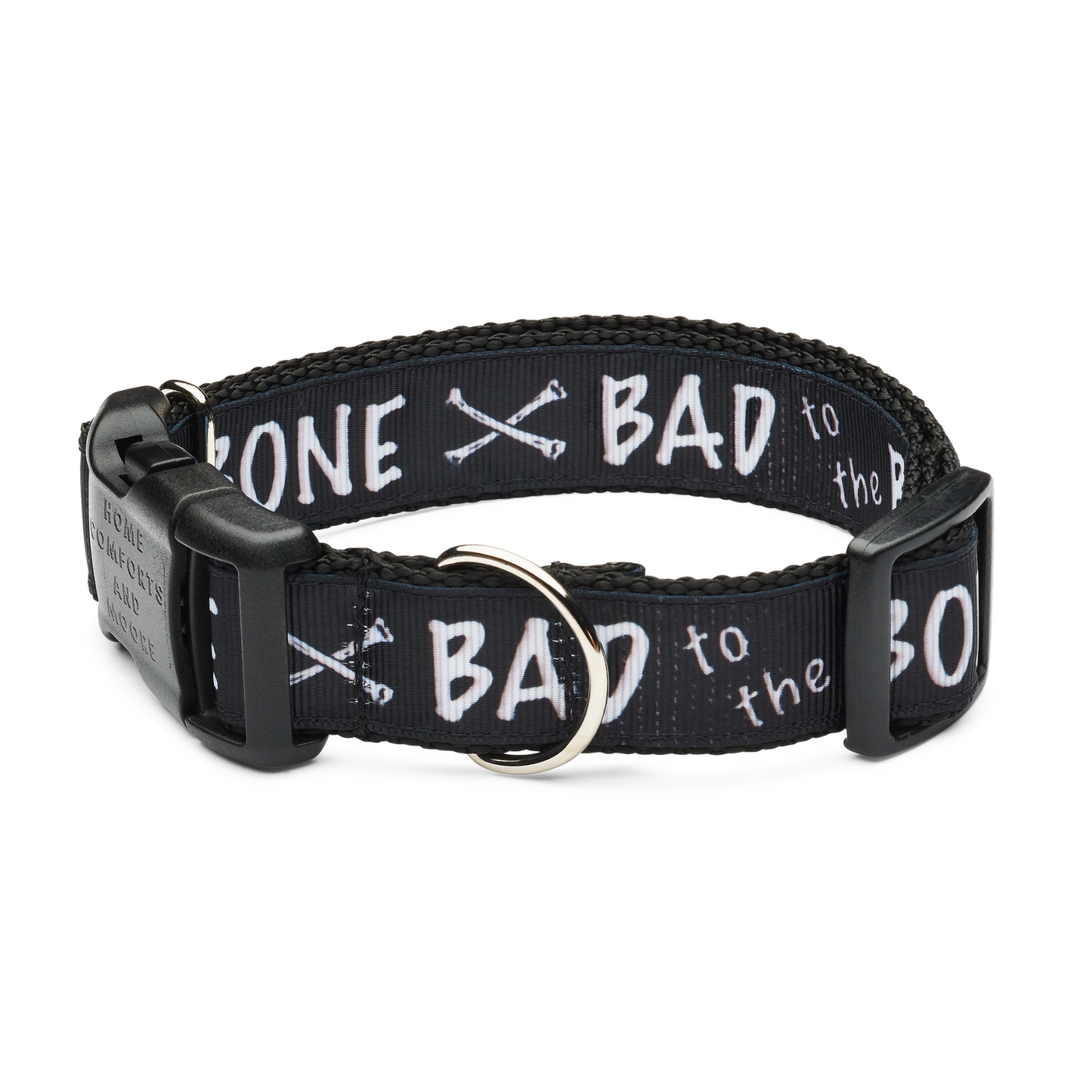 Black and White Cross Bones Dog Collar