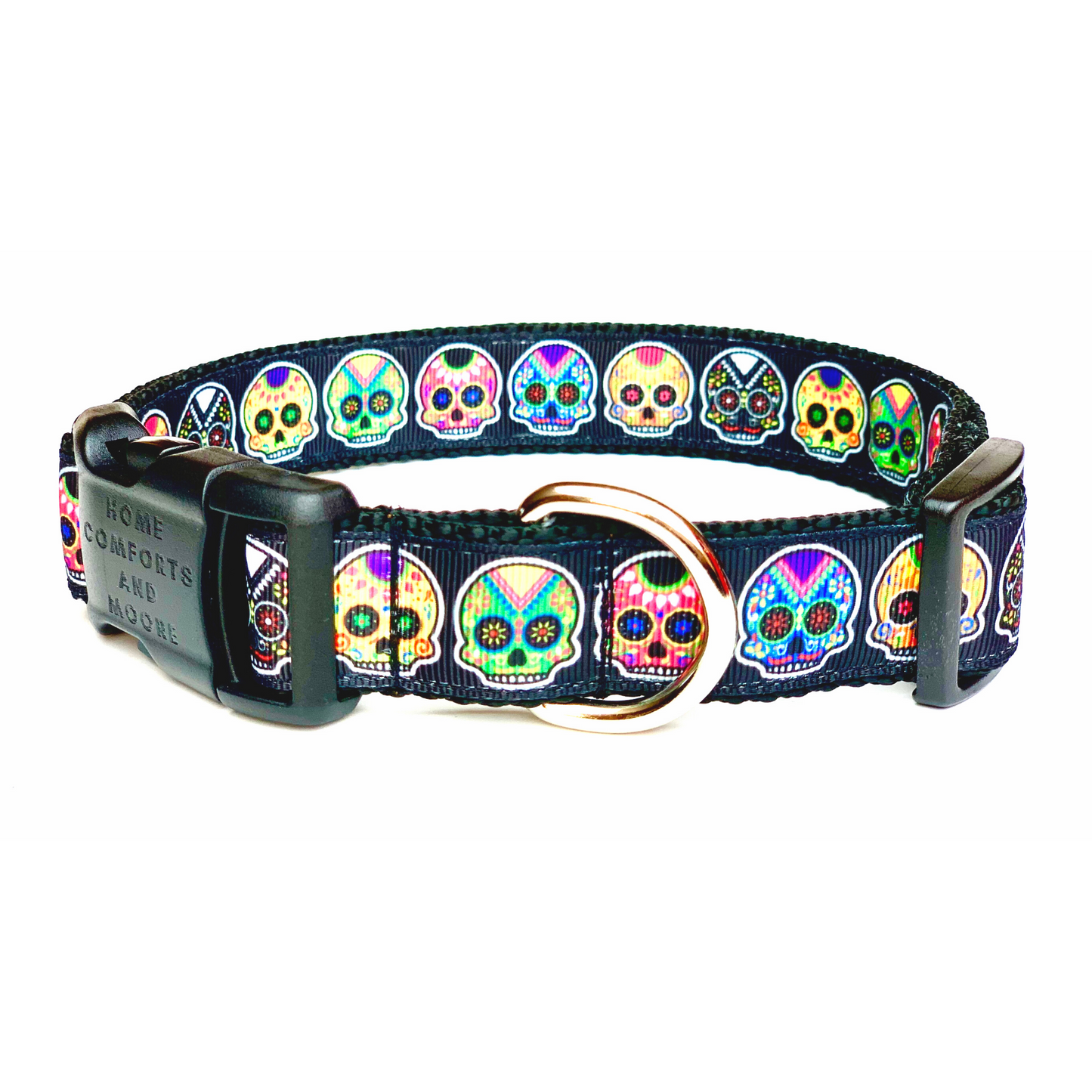 Sugar Skull Day of the Dead Dia De Los Muertos Dog Collar