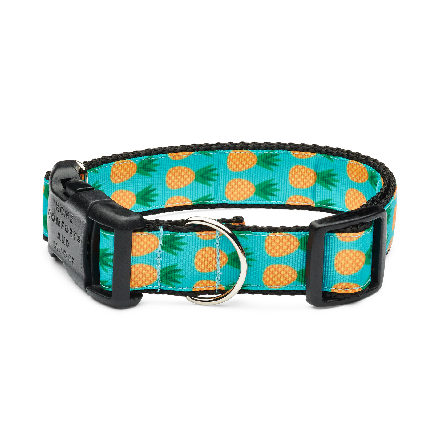 Teal Pineapple Dog Collar