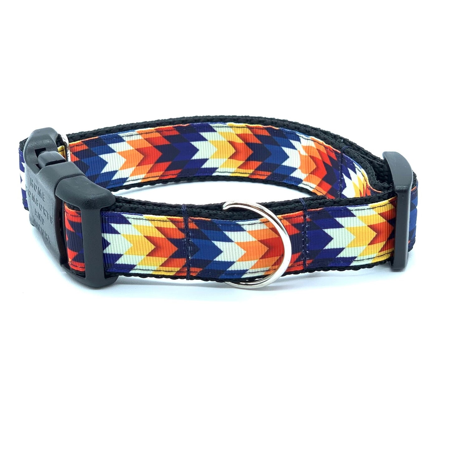 Blue Orange Southwest Tribal Aztec Native Dog Collar