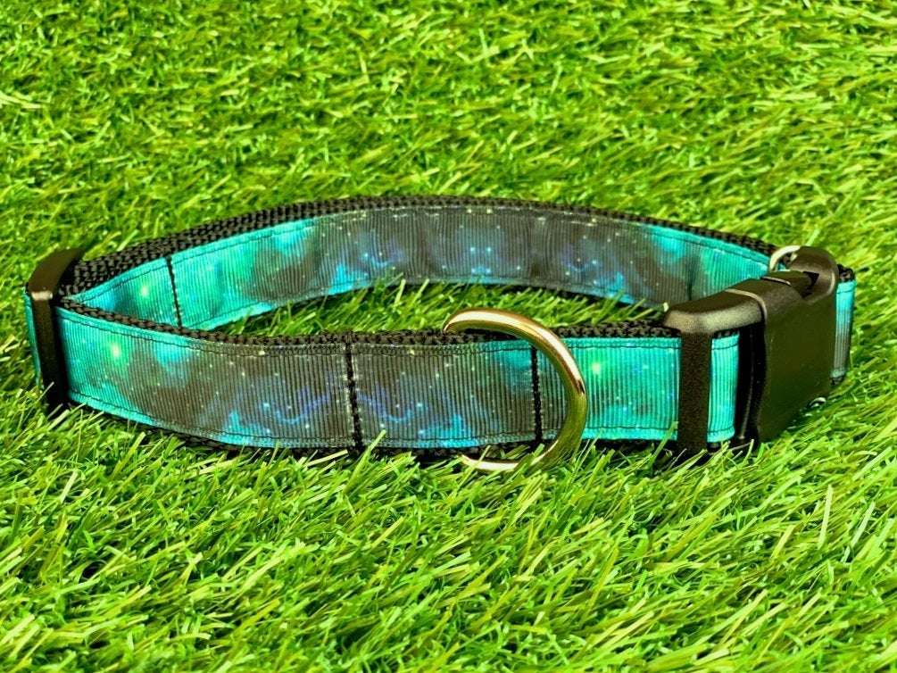 Teal Galaxy Dog Collar