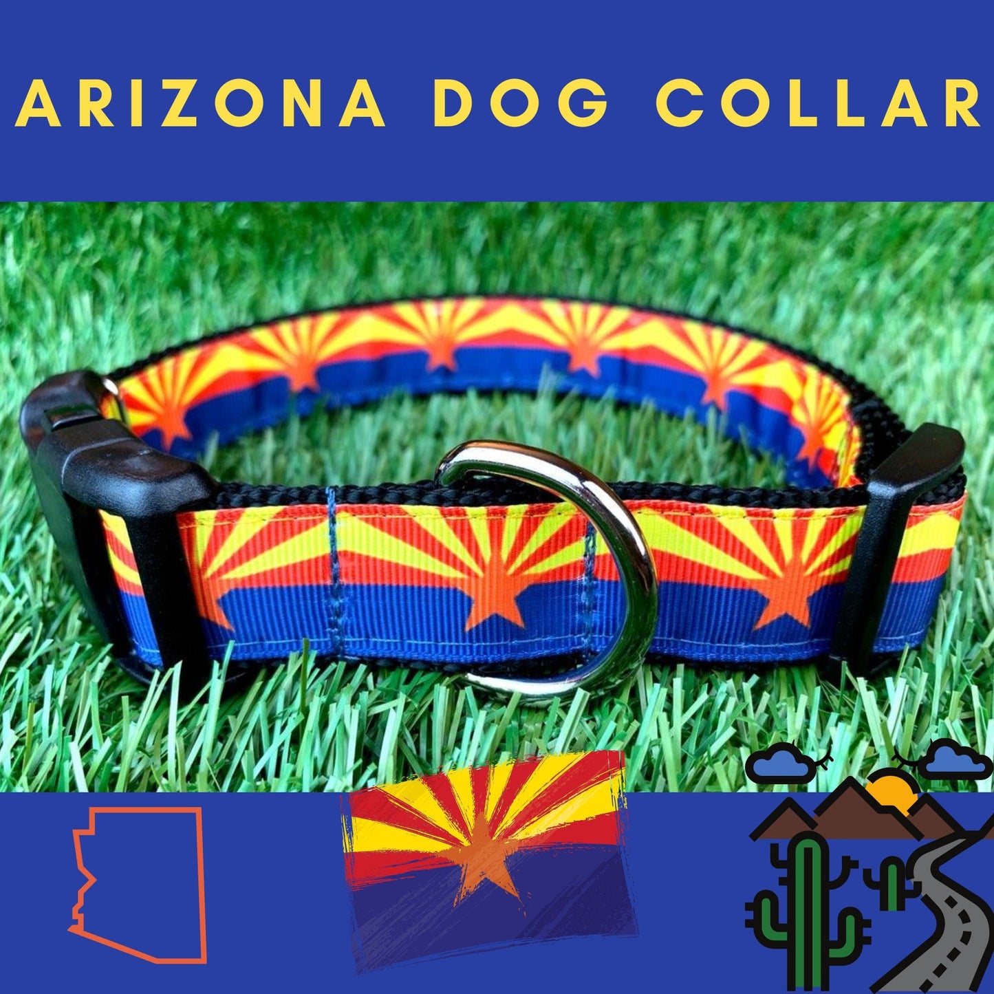 Arizona State Flag Dog Collar