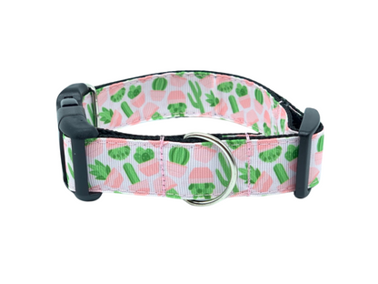 Pale Light Pink Cactus Saguaro Dog Collar