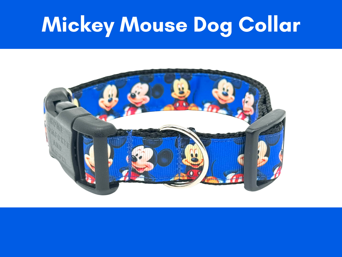 Mickey Mouse Blue Dog Collar