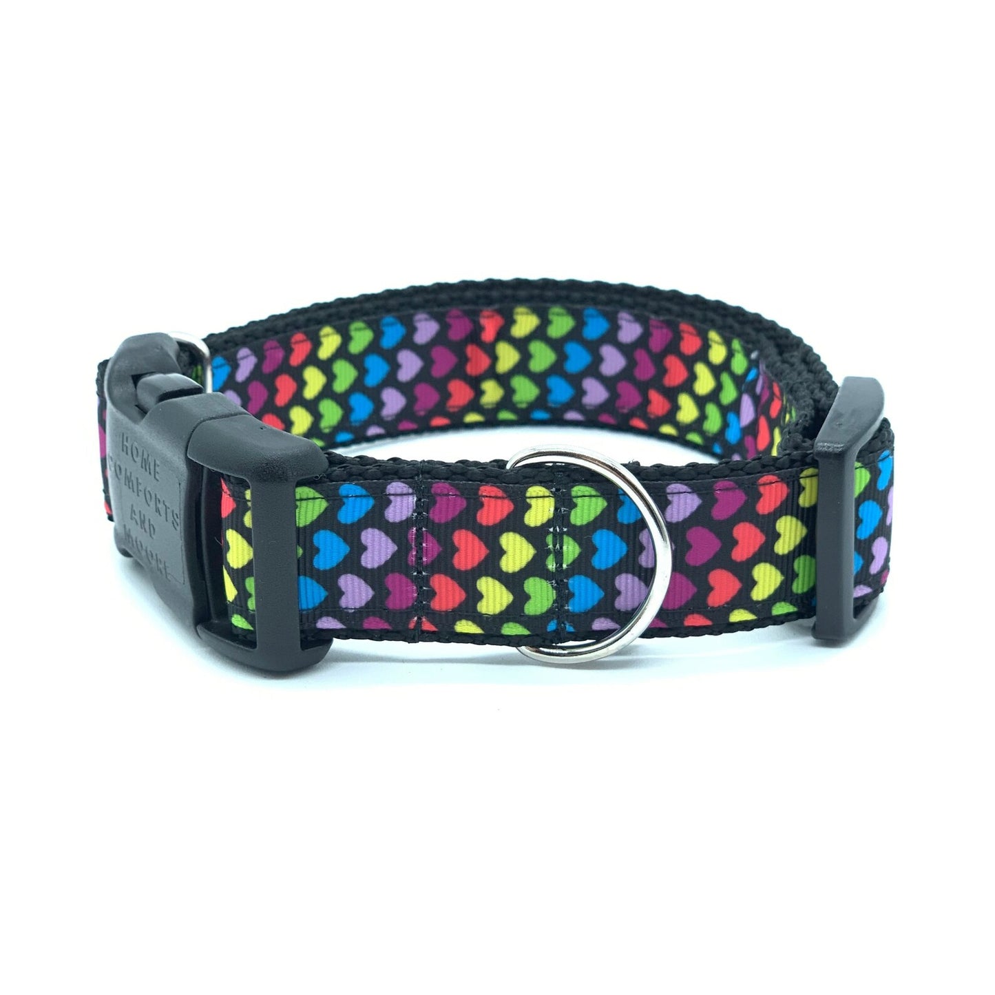 Rainbow Hearts Dog Collar