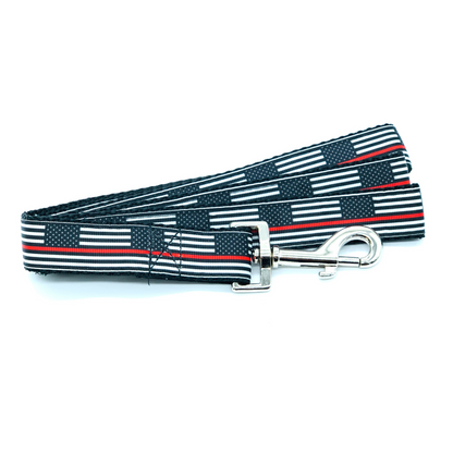 Firefighter Thin Red Line Dog Collar