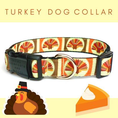 Turkey Thanksgiving Dog Collar