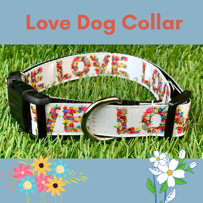Flower Love Dog Collar