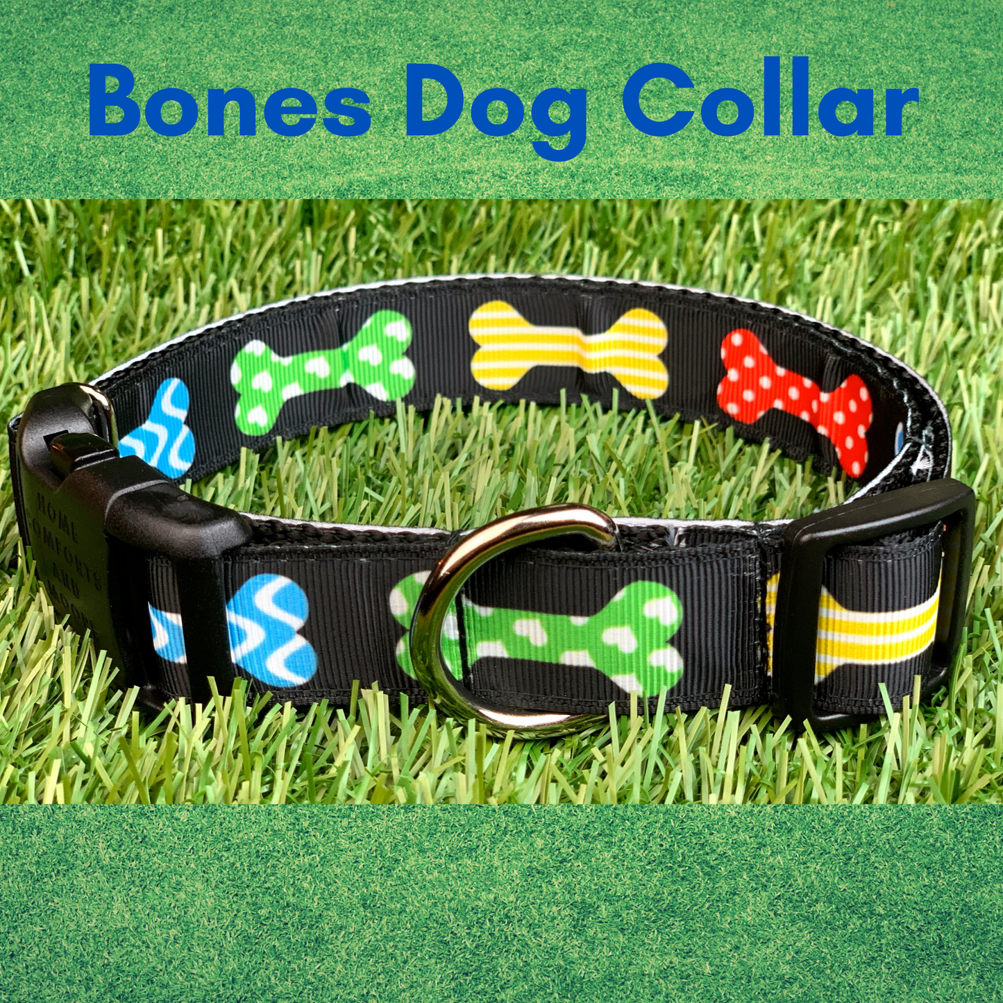 Colorful Bones Dog Collar