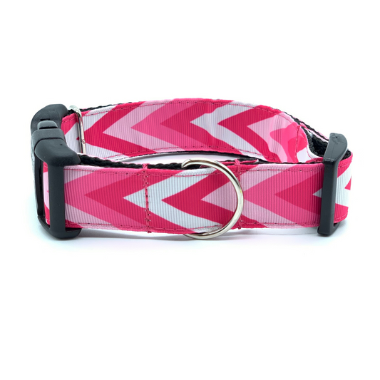 Pink Chevron Dog Collar