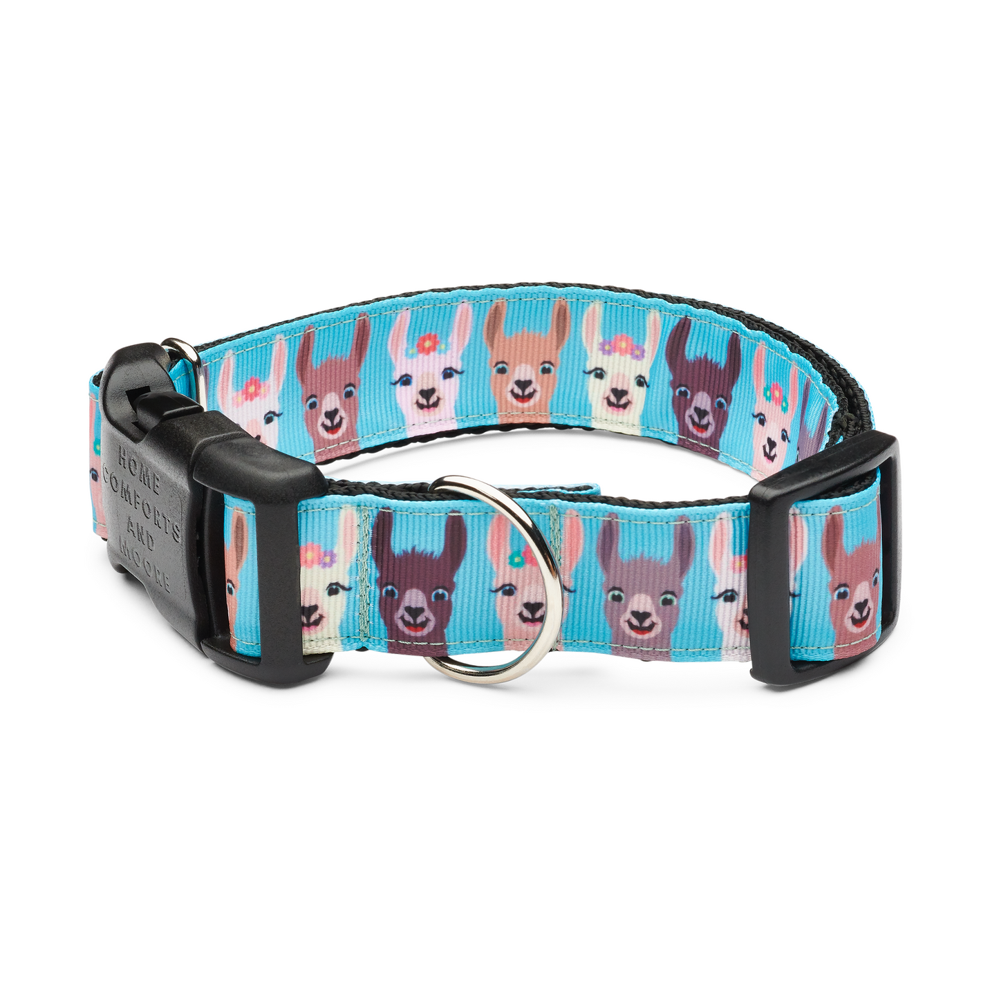 Blue Llama Dog Collar