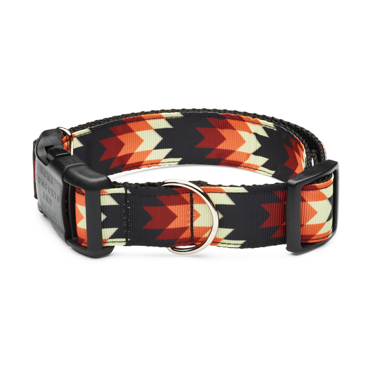 Black Orange Southwest Tribal Aztec Native Dog Collar