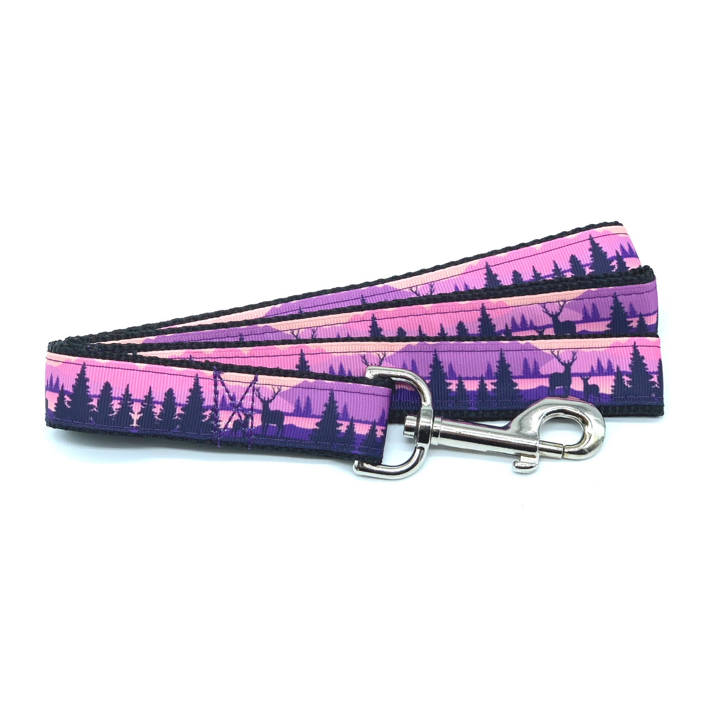 Purple Deer Forest Dog Collar