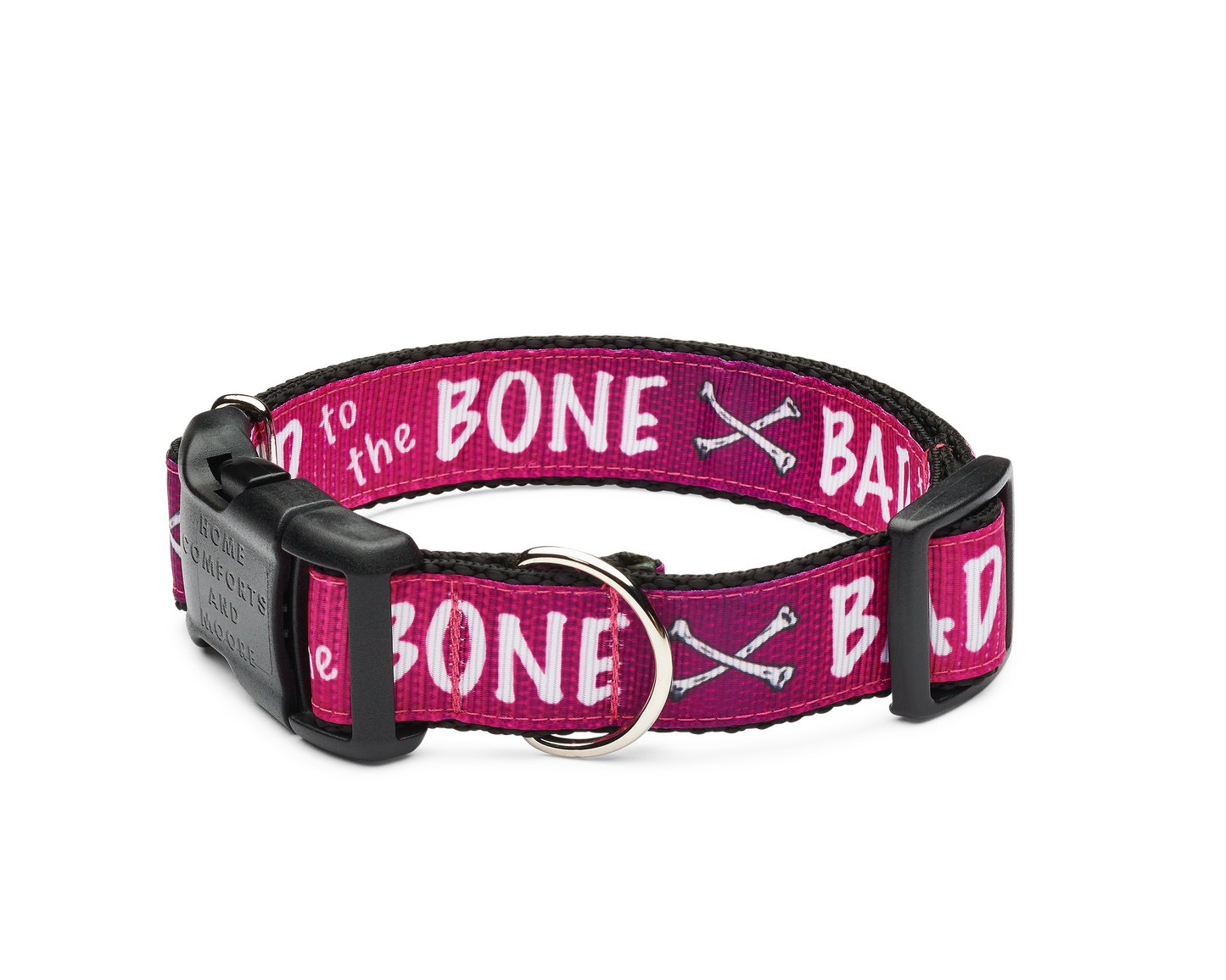 Pink Bad To The Bone Dog Collar
