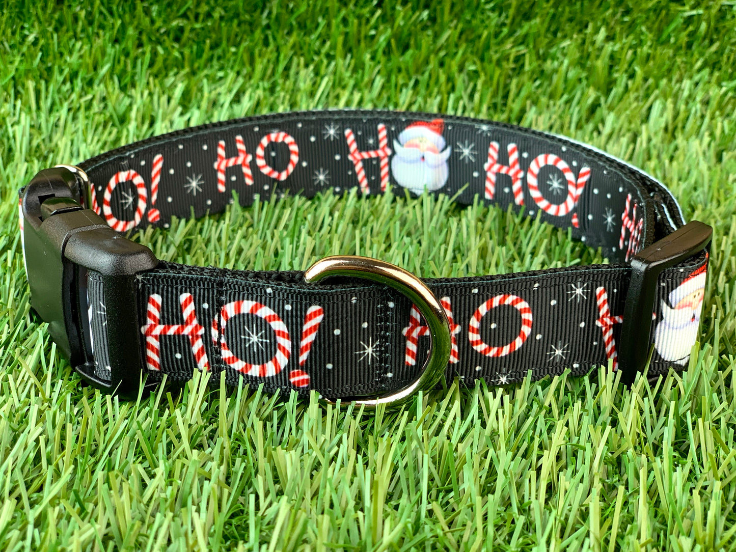 Santa HO HO HO Christmas Dog Collar