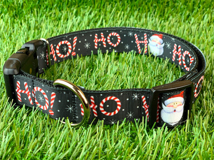 Santa HO HO HO Christmas Dog Collar