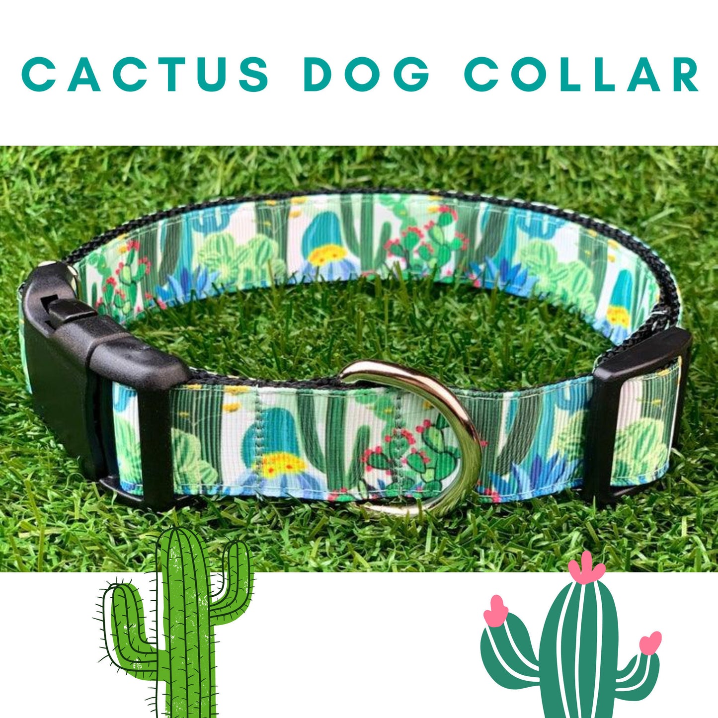 Wild Cactus Succulent Saguaro Dog Collar