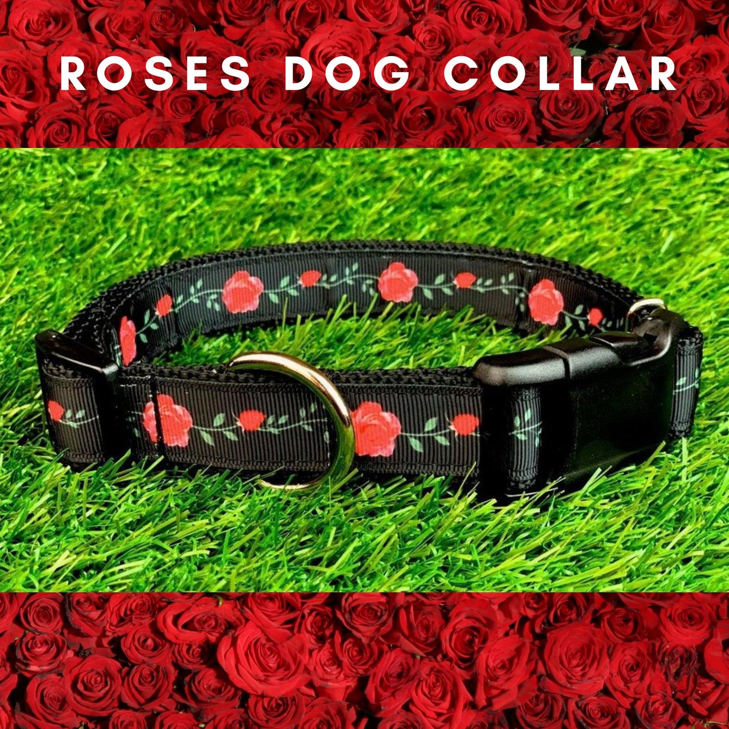 Rose Vine Dog Collar